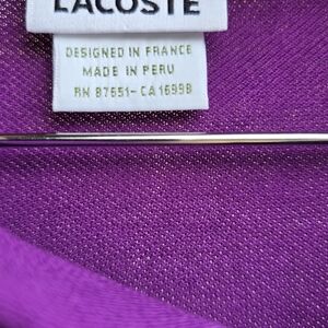 Lacoste Vibrant Purple Garment